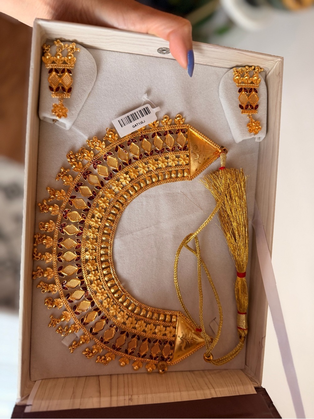 Premium Gold plated brass Indian tradi Traditional style Necklace Set